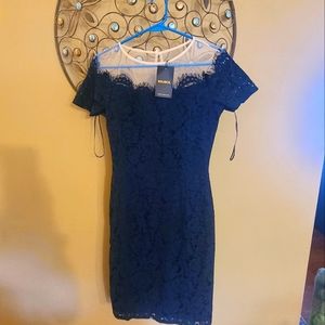Navy lace dress size small